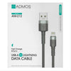 USB-A TO LIGHTNING DATA CABLE-NYLON BRAIDED 1M-ADMOS AM-212