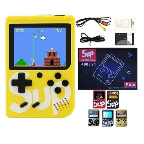 SUP GAME BOX PLUS PORTABLE RECHARGEABLE SINGLE PLAYER (YELLOW)