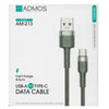 USB-A TO TYPE-C DATA CABLE-NYLON BRAIDED 1M-ADMOS AM-213