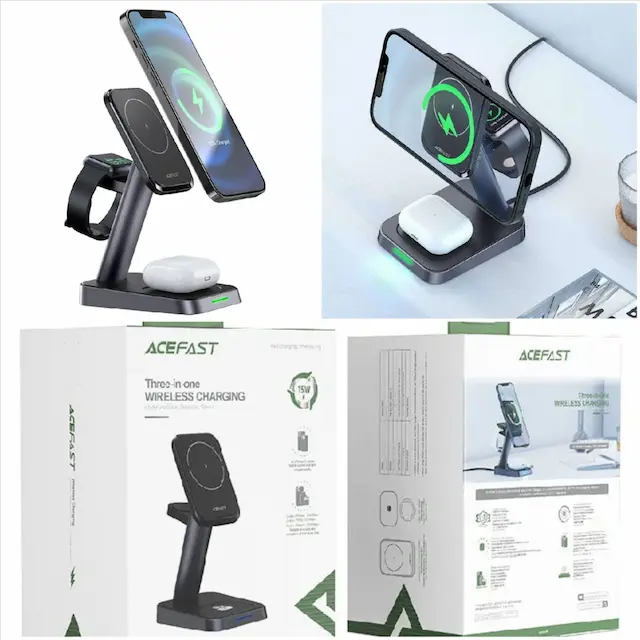 3 IN 1 WIRELESS CHARGING MULTIFUNCTIONAL DESKTOP STAND