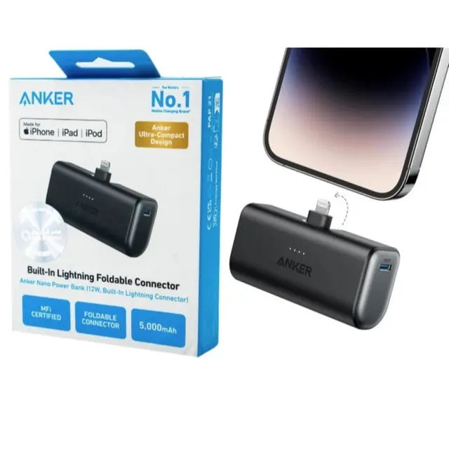 ANKER NANO POWER BANK FOR IPHONE, IPAD, IPOD (5000MAH