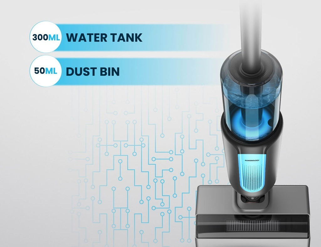 2-in-1 cordless vacuum and mop with 300ml water tank