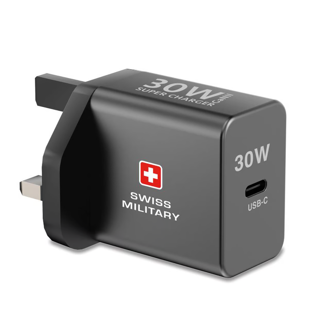 TYPE-C CHARGER FOR PHONES, LAPTOPS AND OTHER TYPE-C DEVICES 30W-SWISS MILITARY