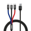 كابل USB 3 في 1 لأجهزة iPhone، من النوع C، ومايكرو، بطول 1.2 متر - BASEUS