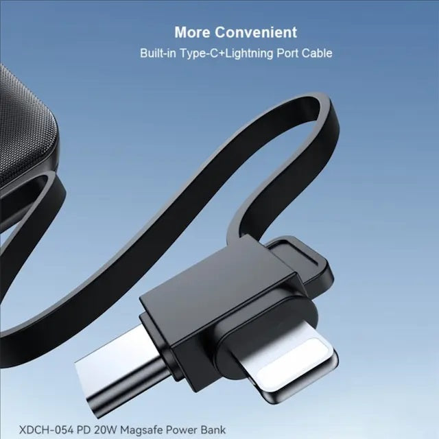 MAGSAFE POWER BANK 10000MAH WITH IPHONE CABLE AND TYPE-C CABLE XUNDD XDCH-054