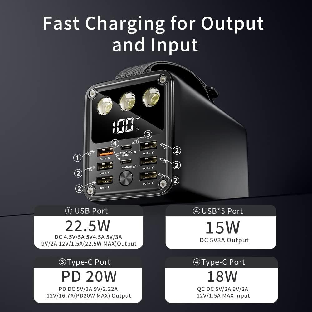 Xundd Charging Station 60000mAh Power Bank