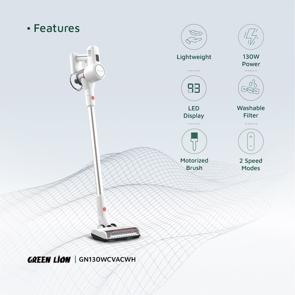 Green Lion Turbo Vacuum Cleaner - White 2261
