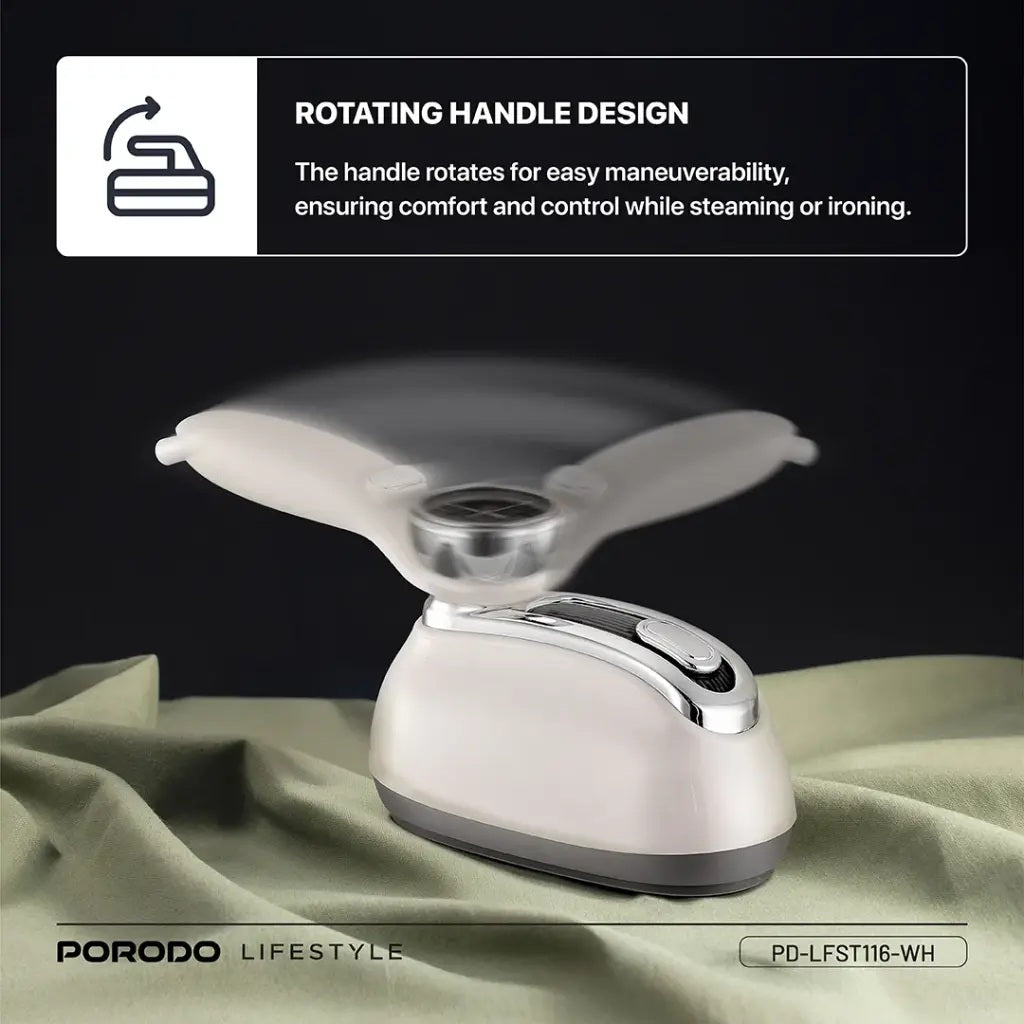 Porodo Lifestyle Retro Thermometer Steam & Heat Iron - White 9919