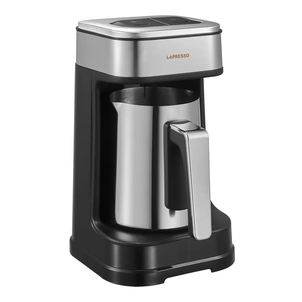 Close-up of Lepresso Coffee Maker Brewing Turkish Coffee