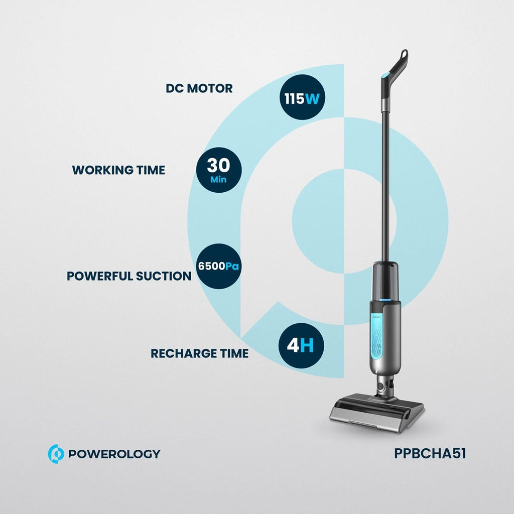 Dual-function vacuum mop ideal for tile and hardwood floors