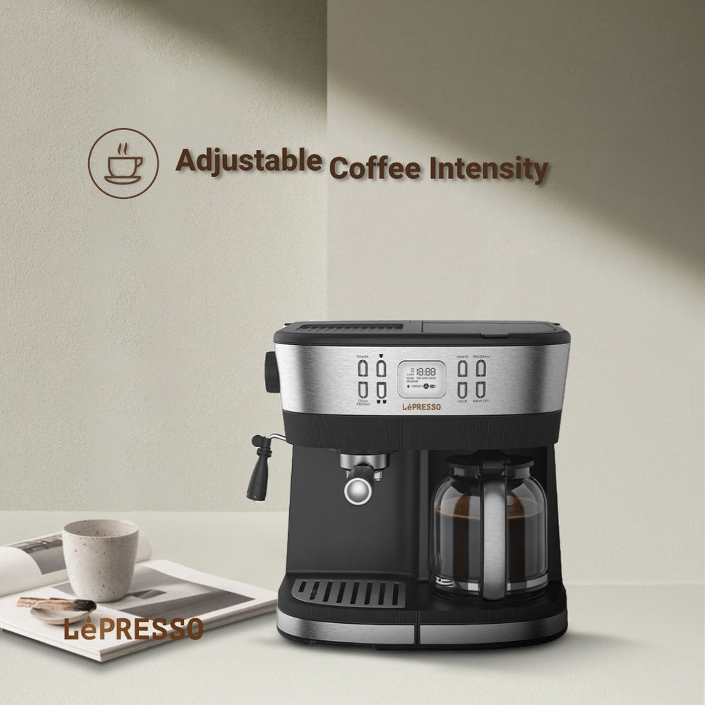 LePresso Dual Brew Drip Coffee & Espresso Machine - Black