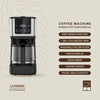 Top View of Coffee Machine Showing Water Tank and Washable Nylon Filter