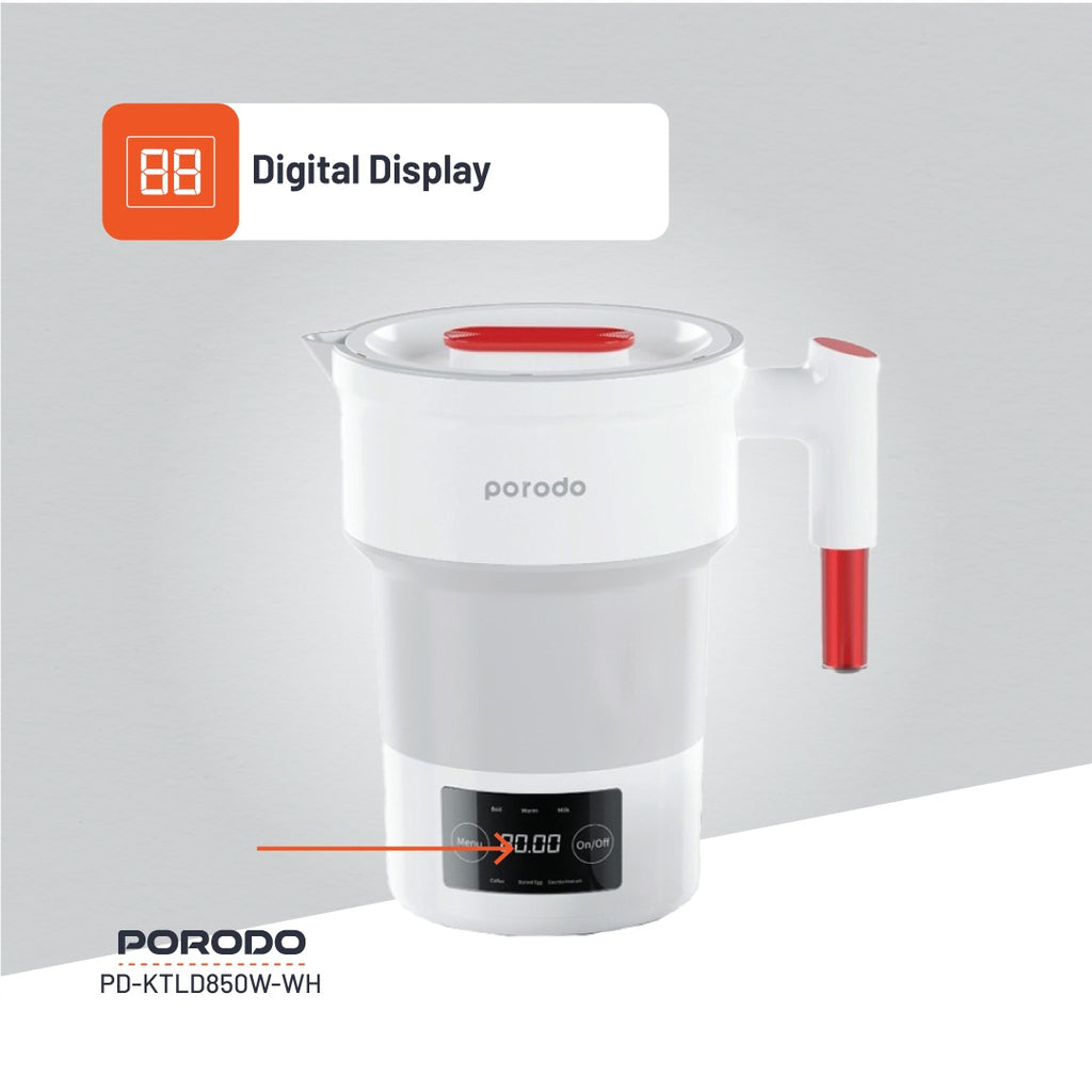 UK 3-pin plug of the Porodo electric kettle shown separately