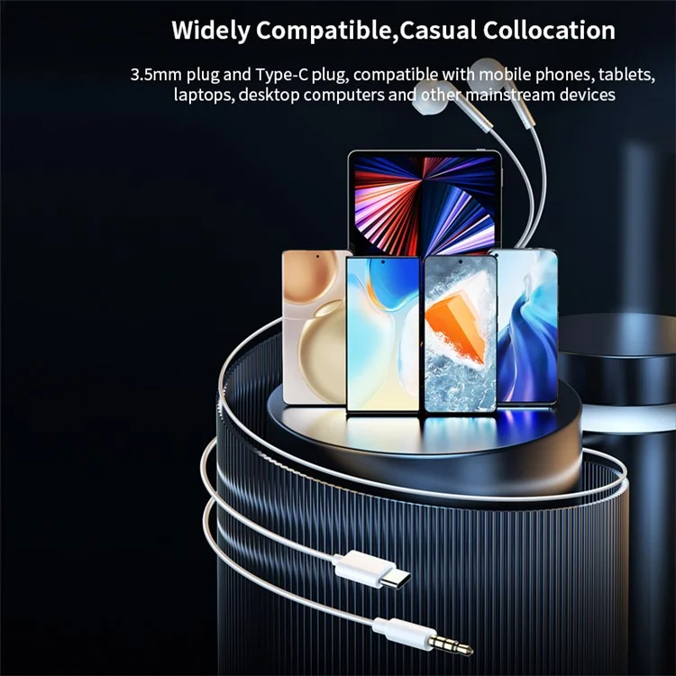 Xundd Type-C Wired Earphone (XDHE-016) - Black
