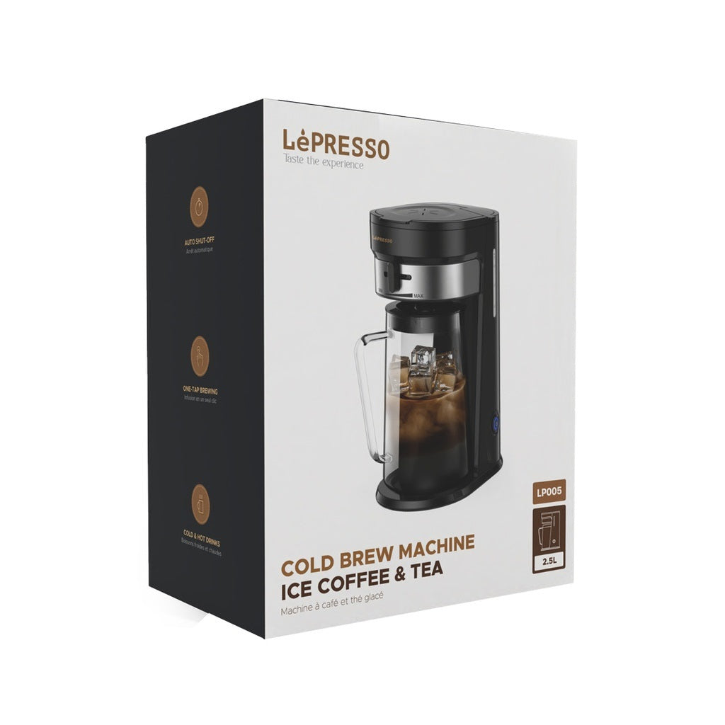 LePresso Cold Brew Machine Ice Coffee & Tea - Black -LP005