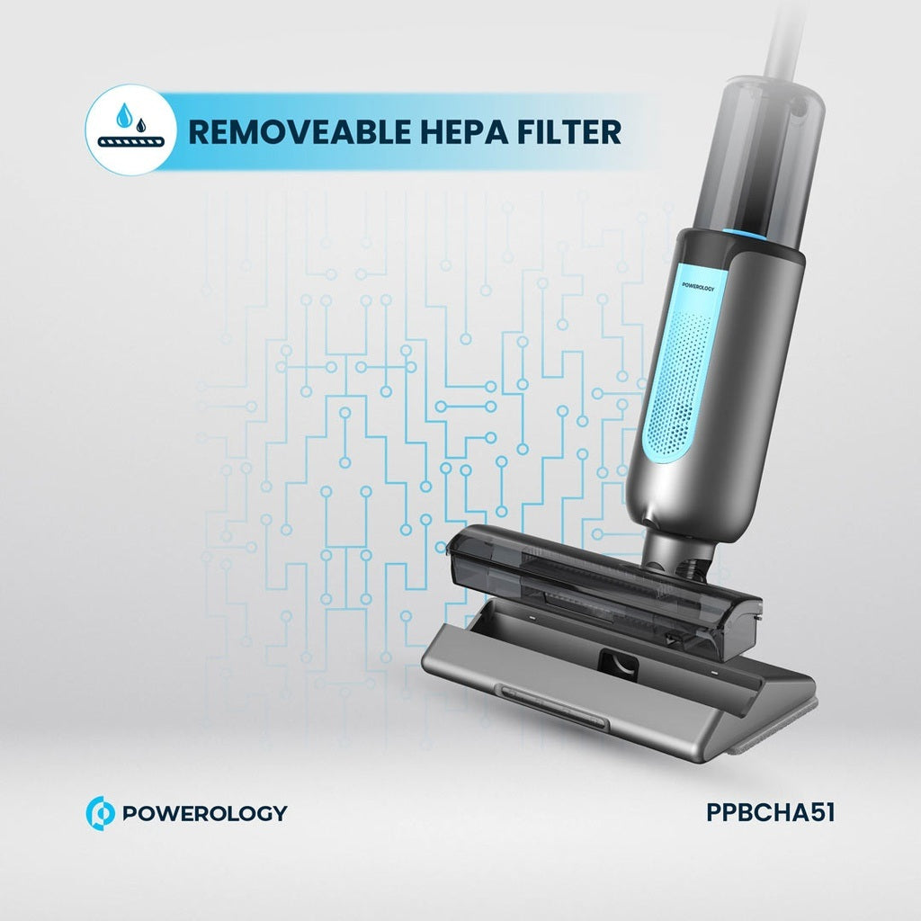 Vacuum and mop combo with HEPA filter by Powerology